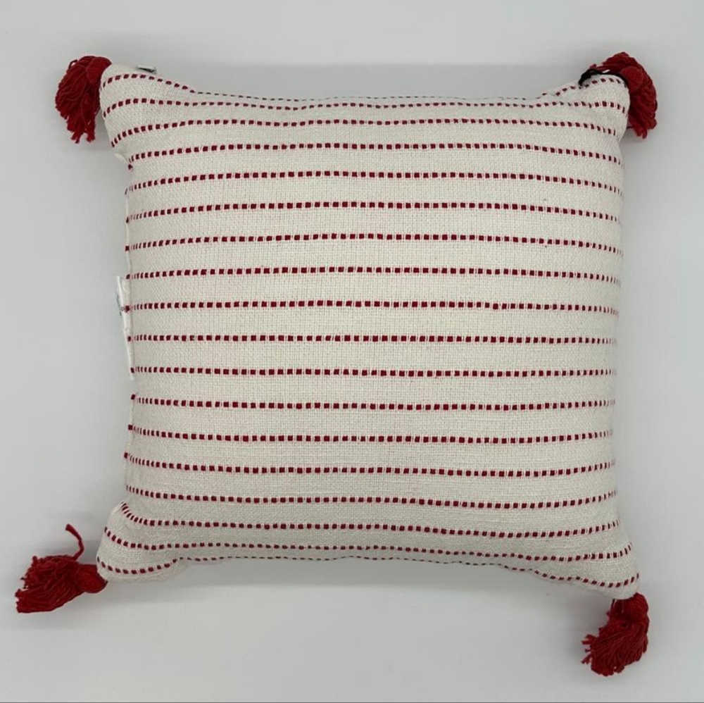 Decorative Pillow - Red and natural color